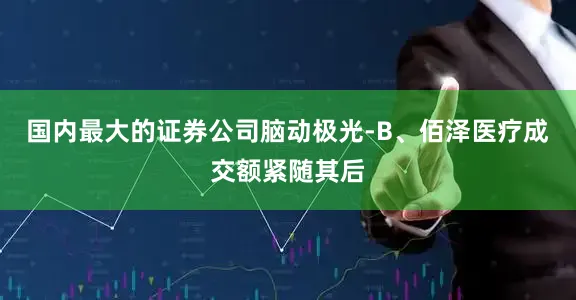 国内最大的证券公司脑动极光-B、佰泽医疗成交额紧随其后
