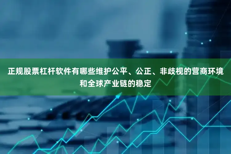 正规股票杠杆软件有哪些维护公平、公正、非歧视的营商环境和全球产业链的稳定