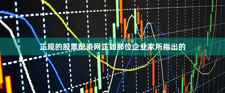 正规的股票配资网正如那位企业家所指出的